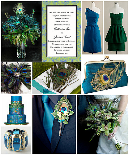 Some groovy autumn peacock wedding ideas The cake is out of this world 