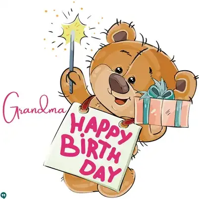 cute happy birthday grandma teddy bear images