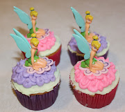 Pink & Purple Tinkerbell Cupcakes. Posted by Cakes by Christi