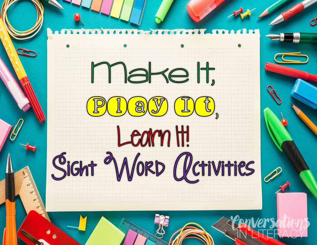 activities Learn in Play It, word  Literacy: It, Sight Fun Word Make sight prep for It Conversations