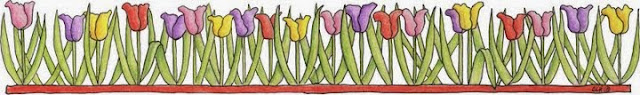 Tulips: Free Printable Borders and Corners.