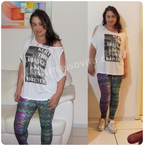 Look com legging Pimenta da Terra