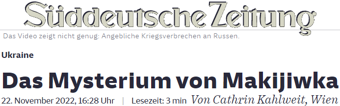 Angebliche Kriegsverbrechen an Russen - Das Mysterium von Makijiwka