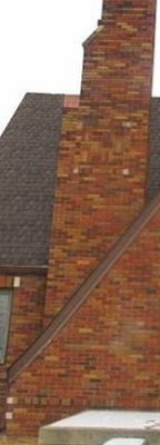 closeup of brick chimney 3130 Chamberlin Drive, Indianapolis, Indiana