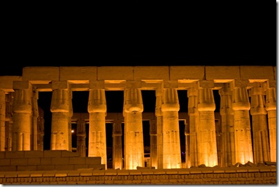 Luxor temple at night