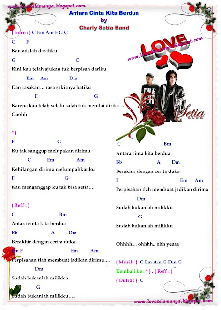 Love: LIRIK LAGU & CHORD GITAR ANTARA CINTA KITA BERDUA BY 