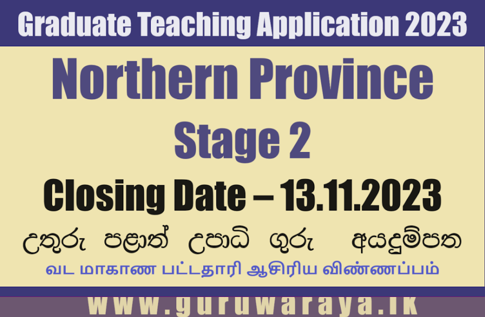 Graduate Teaching Application - Northern Stage 2