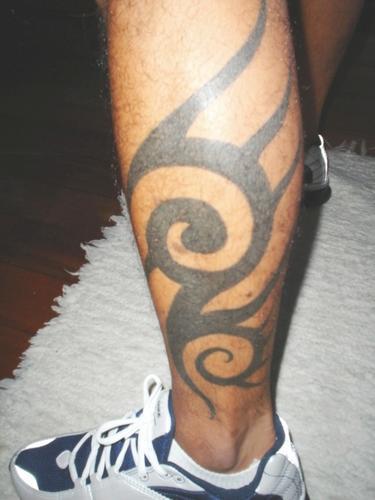 tribal tattoos leg 1