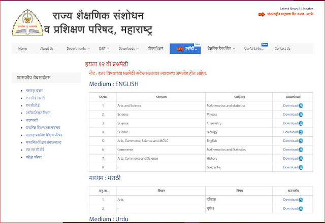 Maharashtra SSC, HSC Exam 2021 Question Banks released