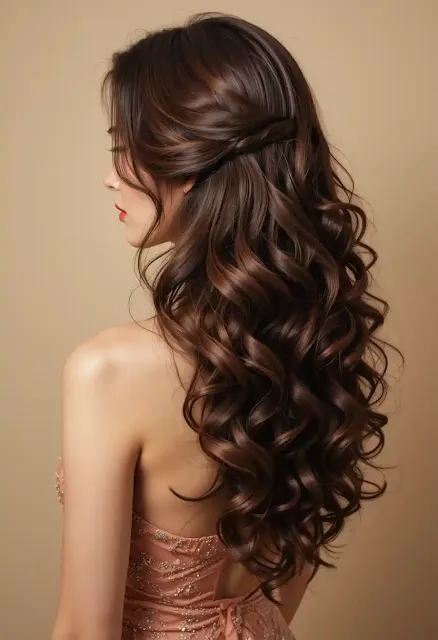 Side-Parted Glam Curls
