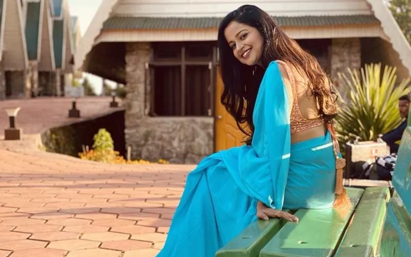 Priya Choudhury's Sky Blue Saree Look will steal your heart