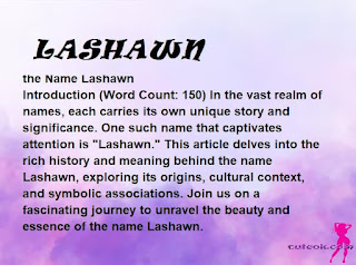 meaning of the name "LASHAWN"