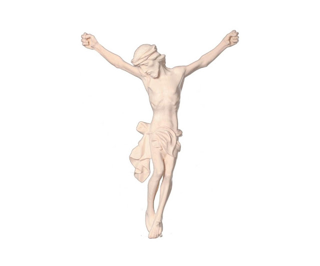 Corpo di Cristo in legno naturale