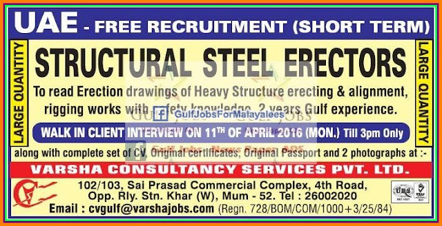 Free job recruitment for UAE