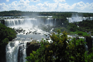A small section of the stunning Iguazo Falls on the Argentina-Brazil border. No visit to South America is complete without seeing these natural wonders.