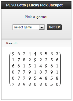 Lucky Pick Generator | Lucky Pick Jackpot