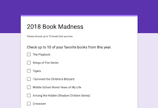 Book Madness: Details for Setup and Implementation - voting for 16 form