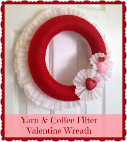 Valentine's Day, Wreaths, Hearts, Coffee Filters