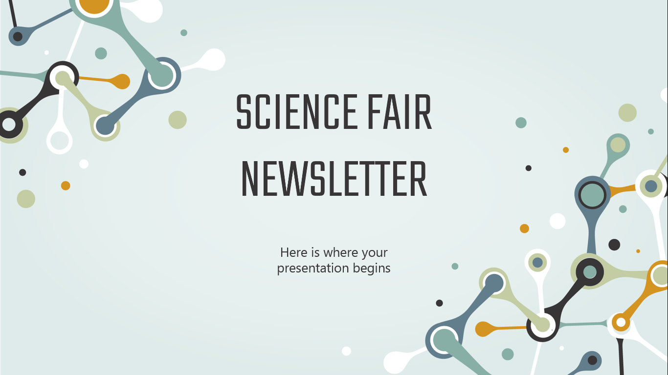 Template Powerpoint Science Fair Newsletter