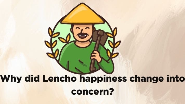 Why did Lencho happiness change into concern?