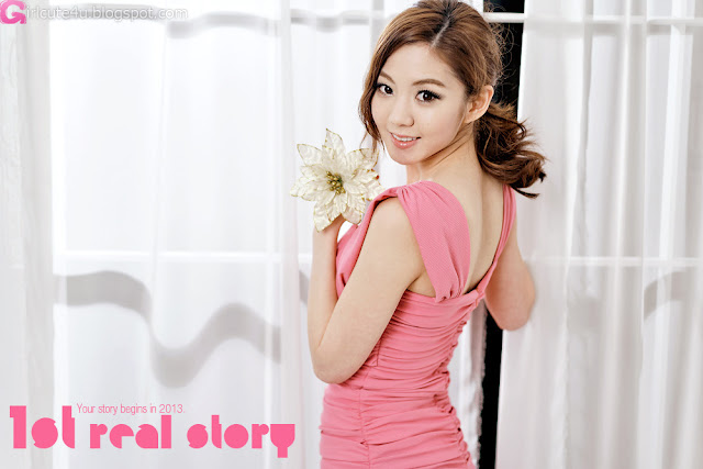 3 Chae Eun in Pink  - very cute asian girl - girlcute4u.blogspot.com