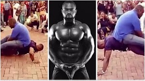 #BBNaija: Kemen power! checkout what he was spotted doing in public (Photos/Video) 