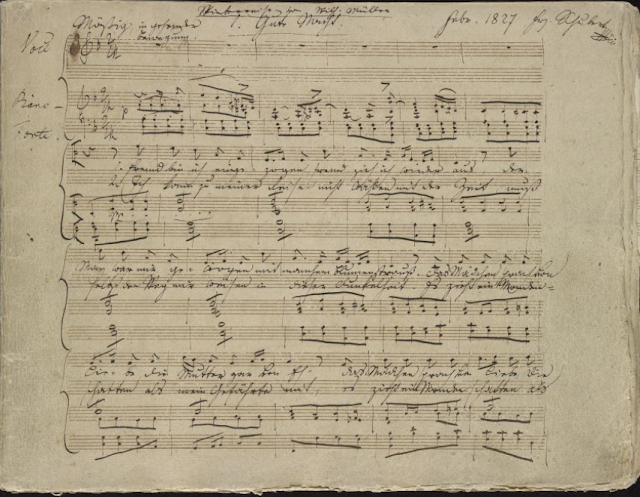 Franz Schubert: Winterreise - autograph manuscript courtesy of The Morgan Library & Museum