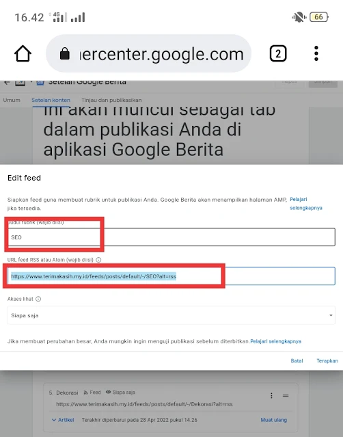 Gambar Menambahkan Rubrik Baru Pada Gnews