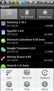 App2SD 1.0.10 apk - Save phone storage