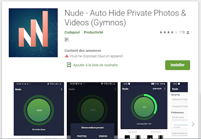 Nude - Auto Hide Private Photos & Videos (Gymnos)