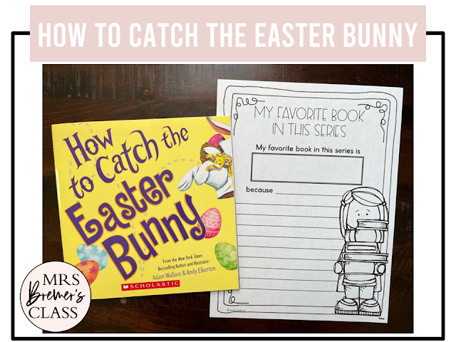 How to Catch the Easter Bunny book activities unit with literacy printables, reading companion activities, lesson ideas, and a craft for Kindergarten and First Grade