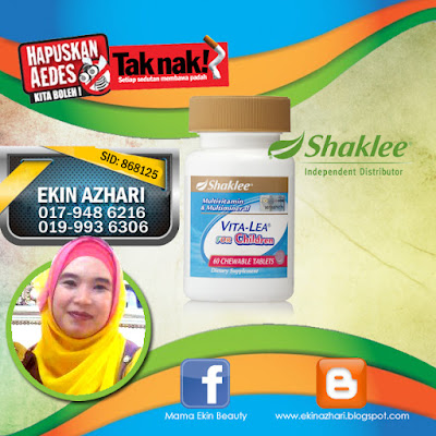 promosi, shaklee, vitalea for children, kanak kanak, multivitamin, ekin azhari