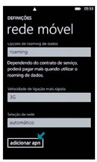 Como adicionar APN no Windows Phone 7.5