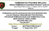Pengumuman Hasil Tes Tertulis dan Tes Wawancara Pendamping Desa 2017