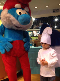 Blake Clement and Papa Smurf