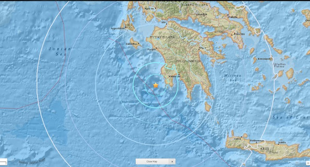 Terremoti: sisma magnitudo 5.5 nella zona meridionale della Grecia