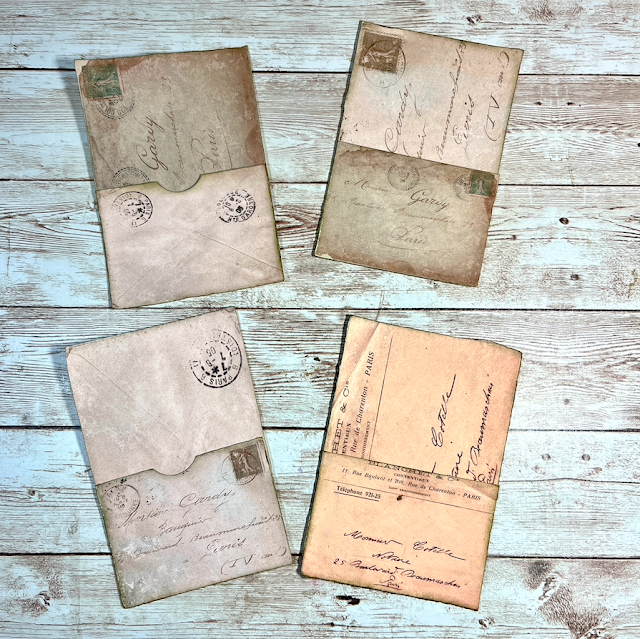 Postage Themed Library Style Pockets For Your Journals