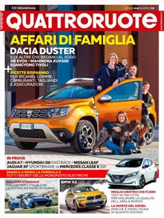 Quattroruote 752 - Aprile 2018 | ISSN 0035-5917 | TRUE PDF | Mensile | Motori | Prove su Strada | Automobili | Listino Prezzi
Quattroruote è una rivista mensile italiana di automobilismo, fondata dall'imprenditore marchigiano Gianni Mazzocchi nel febbraio 1956, con l'obiettivo di creare una rivista per il «guidatore medio», ben presto divenuta la più venduta in Italia nel suo genere. Negli anni ha esteso la sua diffusione, stringendo accordi con diverse testate internazionali, in nazioni quali Russia, Cina, Romania e nel 2007 in Inghilterra, inaugurando una partnership con Top Gear.