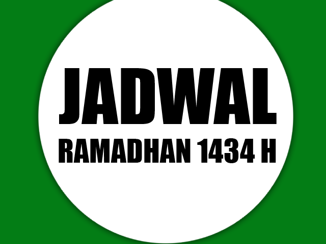 Jadwal Puasa, Imsak dan Sholat Ramadhan 1434H Semarang 2013