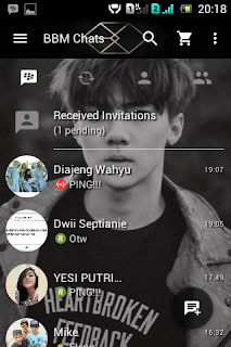 BBM MOD Tema Member EXO v2.13.1.14 Apk Terbaru