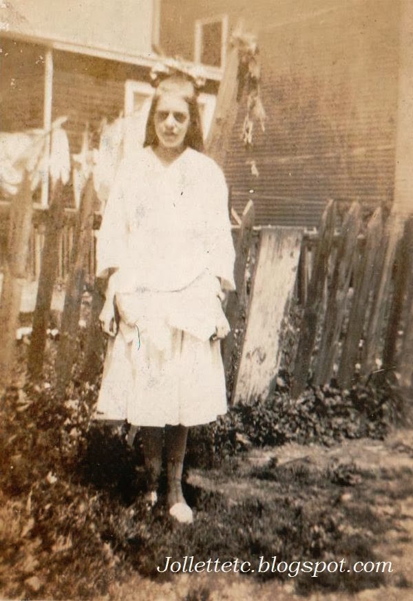 Unknown girl in Nova Scotia from album of Helen Parker about 1918-21
