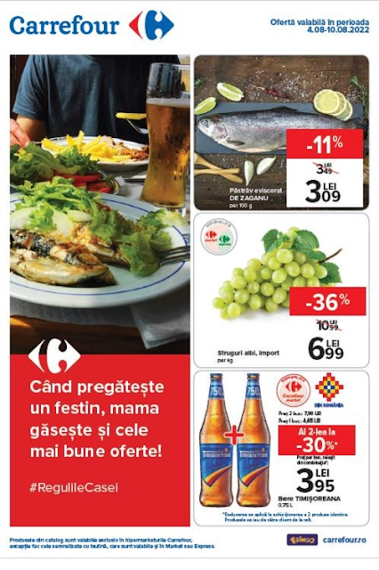 CARREFOUR Cataloage - Brosuri 4-10.08 2022 → Top 100 produse hit la cele mai mici preturi garantat