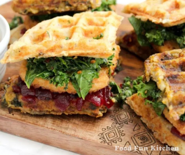 VEGAN THANKSGIVING LEFTOVER WAFFLE SANDWICHES