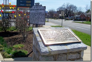 Brother Against Brother marker and Stone Monument on Battle of Front Royal