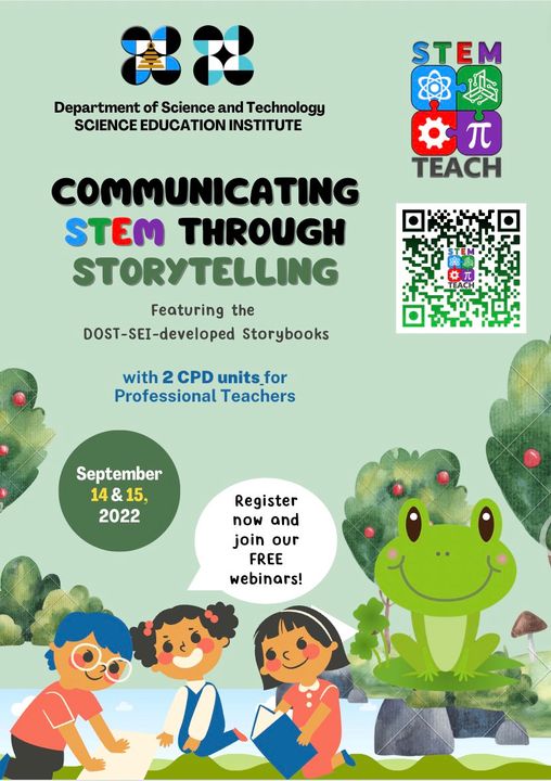 2-Day Free Webinar on Communicating STEM through Storytelling with 2 CPD Units | September 14-15 | Register now!