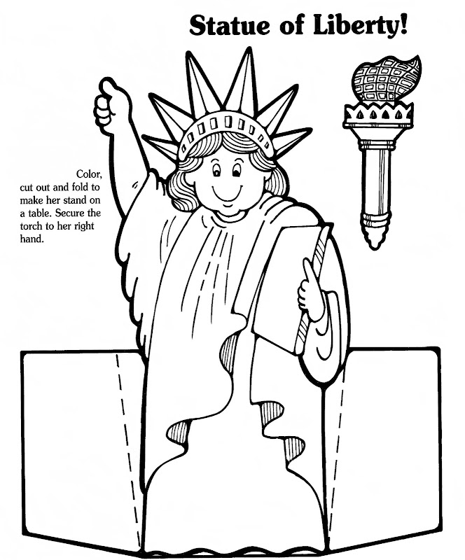 1990. Uncle Sam and Statue of Liberty Cutouts. Scholastic. title=