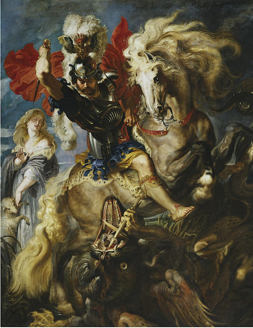 Lucha de San Jorge con el dragón, Peter Paul Rubens