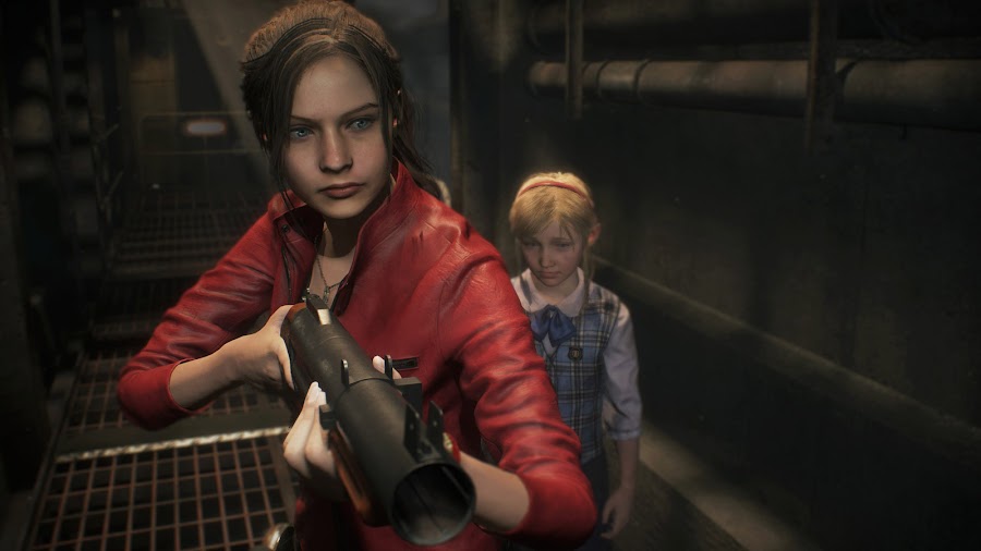 resident evil 2 remake claire redfield sherry birkin screens