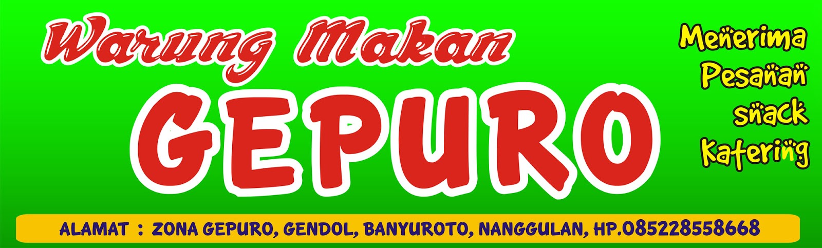 SinAR HouSe Banner Warung Makan 