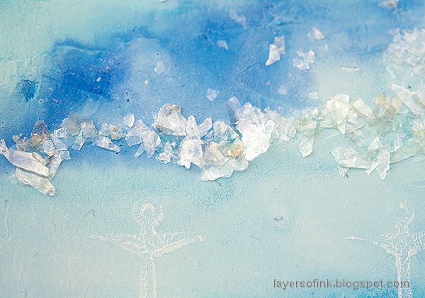 Layers of ink - Always Hope Seascape Art Journal Page Tutorial by Anna-Karin Evaldsson.